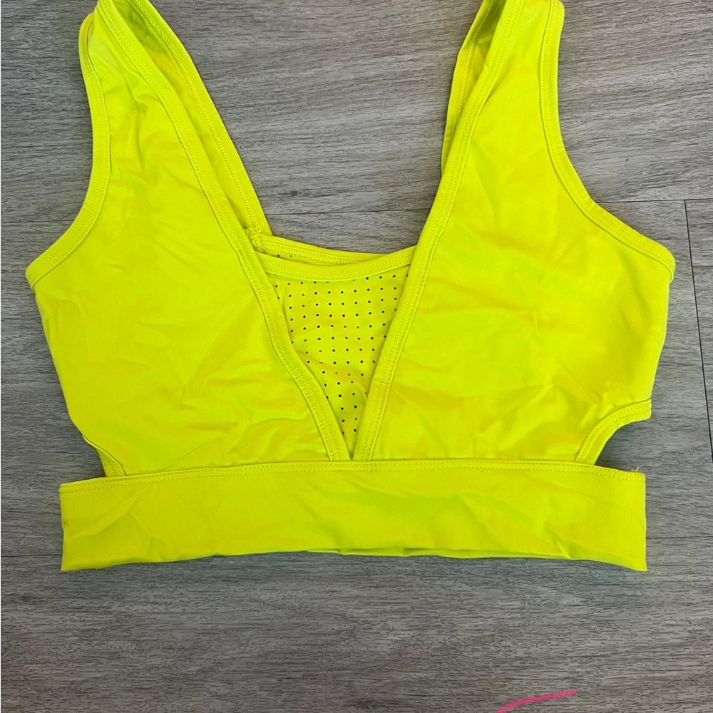 Neon Yellow Sports Bra